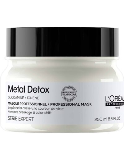 L'Oreal Professionel Metal Detox Mask 250ml Μάσκα αποτοξίνωσης μαλλιών. Τα μαλλιά γίνονται πιο δυνατά. Το χρώμα διαρκεί περισσότερο με 2x περισσότερη λάμψη. Επαγγελματική εγγύηση για τη  βαφή, το balayage και το ξάνοιγμα.