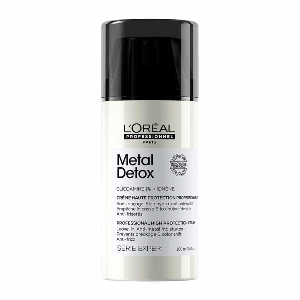 L'Oreal Professionel Metal Detox Leave In Cream 100ml Leave-In Κρέμα Προστασίας Μαλλιών Κατα Των Μεταλλικών Στοιχείων Αφαιρεί τα μεταλλικά στοιχεία αποτρέποντας  το σπάσιμο της τρίχας & το ξεθώριασμα χρώματος. Προστασία από τη θερμότητα & την UV ακτινοβολία. Μαλλιά πιο δυνατά & λαμπερά. 87% λιγότερο σπάσιμο της τρίχας.