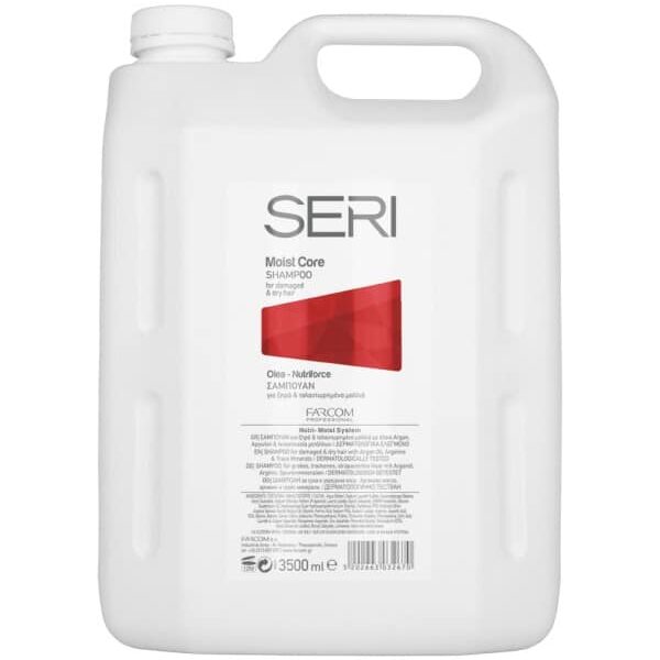 Επαγγελματικό Σαµπουάν SERI MOIST CORE µε Olea-nutriforce για ξηρά, ταλαιπωρηµένα µαλλιά.