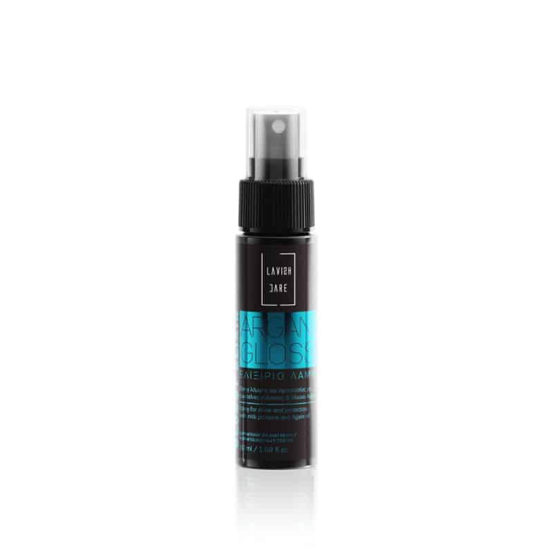 Lavish Care Argan Glossy Elixir 50ml Ελιξίριο Λάμψης, εμπλουτισμένο με έλαιο Argan. Χαρίζει προστασία από την υπεριώδη ακτινοβολία (UV) και τις ελεύθερες ρίζες.