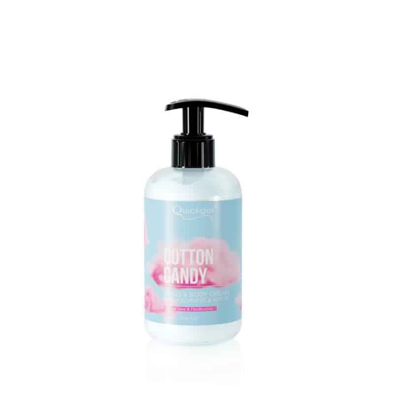 Lavish Care Quickgel Cotton Candy Hand & Body Cream Ολοκληρώστε ιδανικά την περιποίηση των άκρων σας με την κρέμα χεριών και σώματος της Quickgel