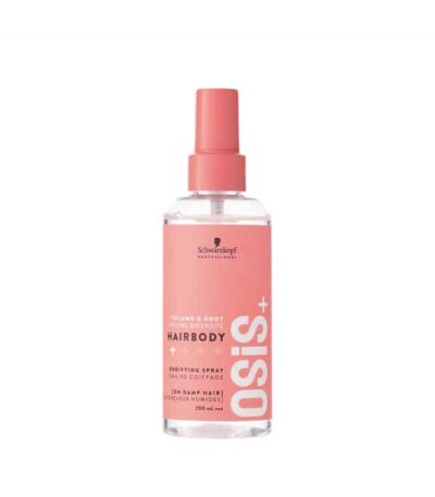 Schwarzkopf Professional Osis+ Hairbody 200ml Ειδικά σχεδιασμένο για να χαρίζει στα άτονα μαλλιά μια δόση φυσικού όγκου και κίνησης, το OSiS Hairbody είναι ένα spray για όγκο με ελαφρύ κράτημα που δημιουργεί την ψευδαίσθηση πυκνότητας χωρίς να είναι κολλώδες ή σκληρό. Αφήνει τα μαλλιά με μια φυσική αίσθηση και ενδυνάμωση.