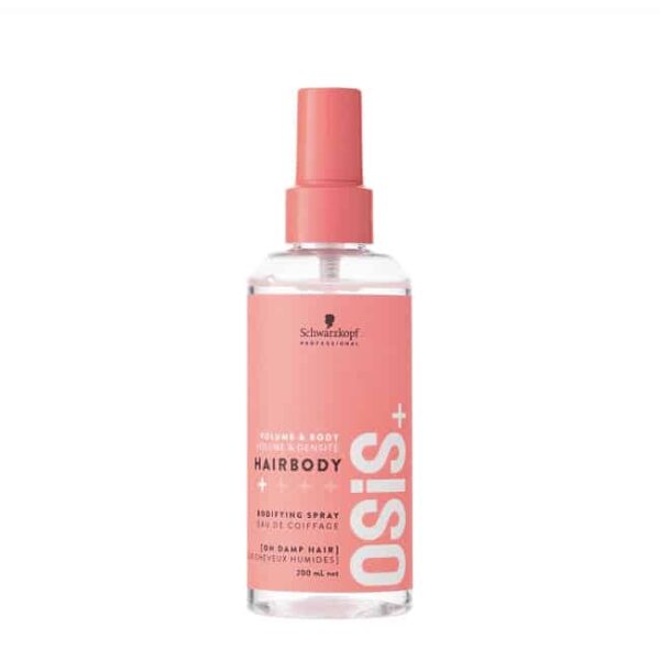 Schwarzkopf Professional Osis+ Hairbody 200ml Ειδικά σχεδιασμένο για να χαρίζει στα άτονα μαλλιά μια δόση φυσικού όγκου και κίνησης, το OSiS Hairbody είναι ένα spray για όγκο με ελαφρύ κράτημα που δημιουργεί την ψευδαίσθηση πυκνότητας χωρίς να είναι κολλώδες ή σκληρό. Αφήνει τα μαλλιά με μια φυσική αίσθηση και ενδυνάμωση.