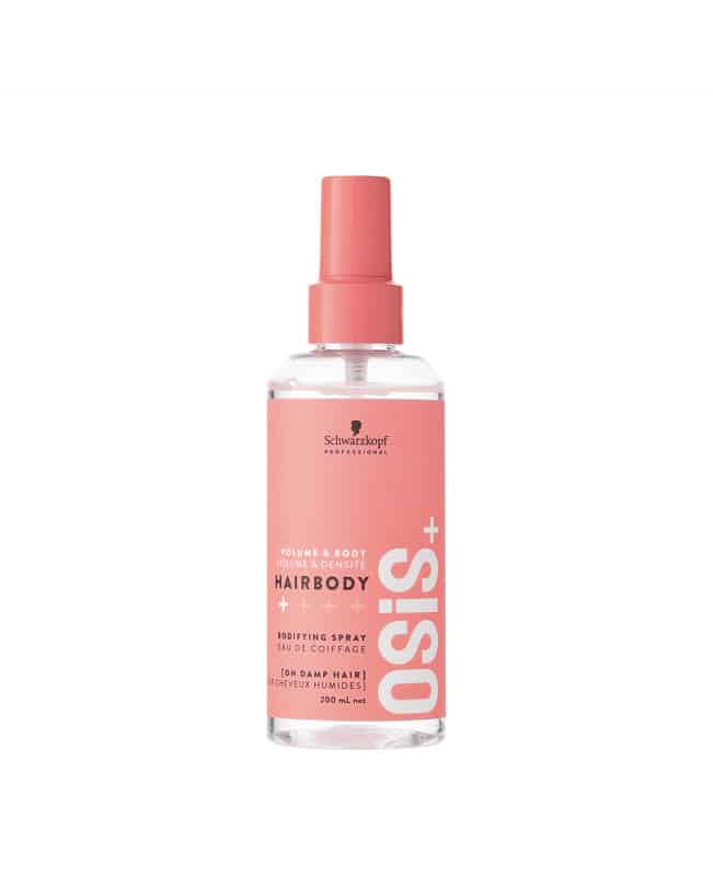 Schwarzkopf Professional Osis+ Hairbody 200ml Ειδικά σχεδιασμένο για να χαρίζει στα άτονα μαλλιά μια δόση φυσικού όγκου και κίνησης, το OSiS Hairbody είναι ένα spray για όγκο με ελαφρύ κράτημα που δημιουργεί την ψευδαίσθηση πυκνότητας χωρίς να είναι κολλώδες ή σκληρό. Αφήνει τα μαλλιά με μια φυσική αίσθηση και ενδυνάμωση.