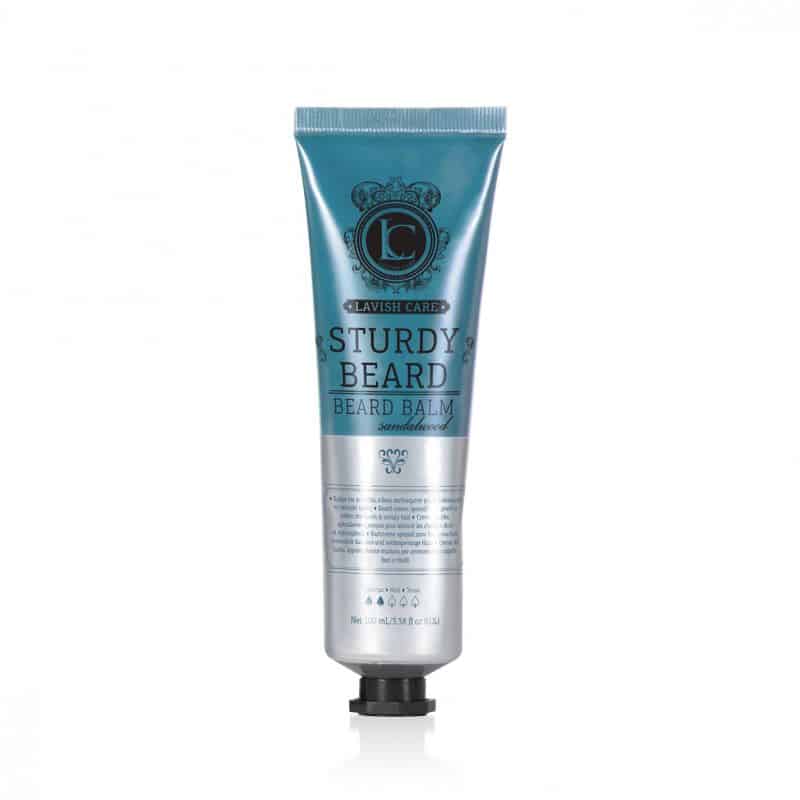Lavish Care Sturdy Beard Balm Κρέμα που μαλακώνει τη γενειάδα με ελαφρύ κράτημα, δίνοντας στα γένια σας μια ελαφριά γυαλάδα. Αρωματισμένη με σανδαλόξυλο