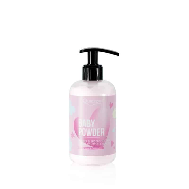 Lavish Care Quickgel Baby Powder Hand & Body Cream, προσφέρει ενυδάτωση στο δέρμα σε βάθος, αφήνοντας το λείο και μεταξένιο. Ιδανική για καθημερινή χρήση