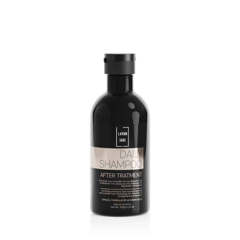 Lavish Care Keratin Treatment Daily Shampoo 300ml Καθαριστικό σαμπουάν, που ενυδατώνει και αναδομεί την τρίχα και παρατείνει τη διάρκεια της θεραπείας ισιώματος.