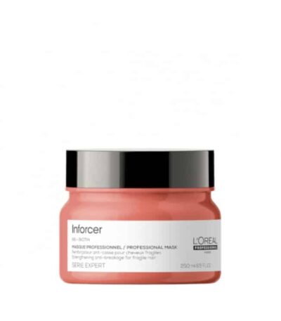 L'Oreal Professionel Inforcer Mask 250ml Η Serie Expert Inforcer Masque της L’Oréal Professionnel αποτελεί μία μάσκα ενδυνάμωσης, κατά του σπασίματος της τρίχας εμπλουτισμένη με βιταμίνη Β6 και βιοτίνη.