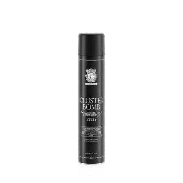 Lavish Care Cluster Bomb Extra Strong Hold Hairspray Στερεωτικό σπρέι μαλλιών. Προσφέρει έξτρα δυνατό κράτημα, στεγνώνει γρήγορα, δεν αφήνει υπολείμματα