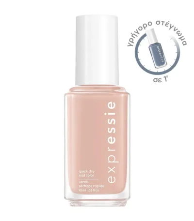 Essie Expressie 00 Crop Top & Roll Νέα προσέγγιση στο γρήγορο στέγνωμα του βερνικιού σε 1 λεπτό. Το πρώτο μας γωνιακό βουρτσάκι για εύκολη εφαρμογή